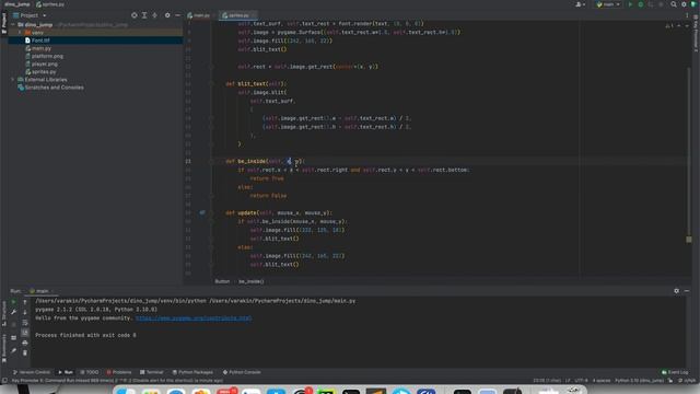 Dino Jump на Pygame смотреть онлайн
