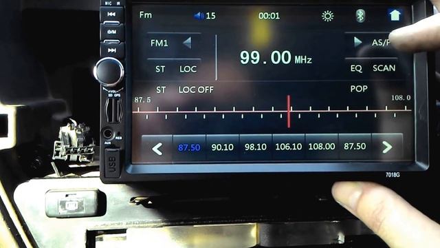 Китайская магнитола Car MP5 Player 7010 G. Пробная установка. смотреть онлайн