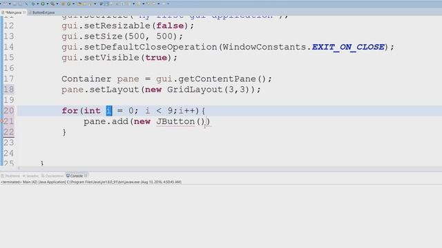 GridLayout (Java Swing) смотреть онлайн
