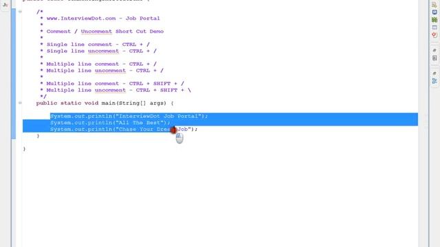 HOW TO COMMENT UNCOMMENT IN ECLIPSE SHORTCUT KEY смотреть онлайн