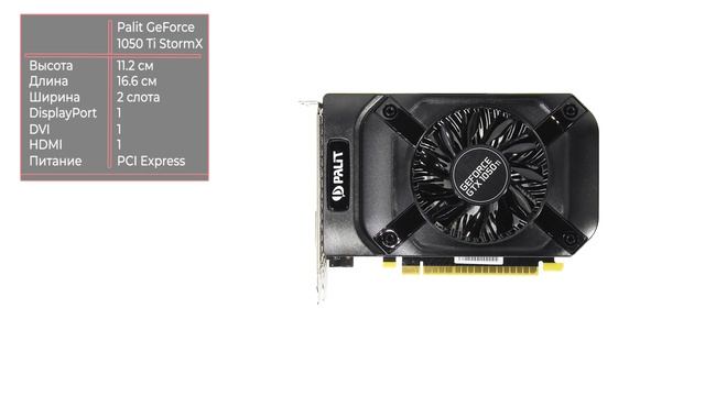 Видеокарта Palit GeForce 1050 Ti StormX (NE5105T018G1-1070F) смотреть онлайн