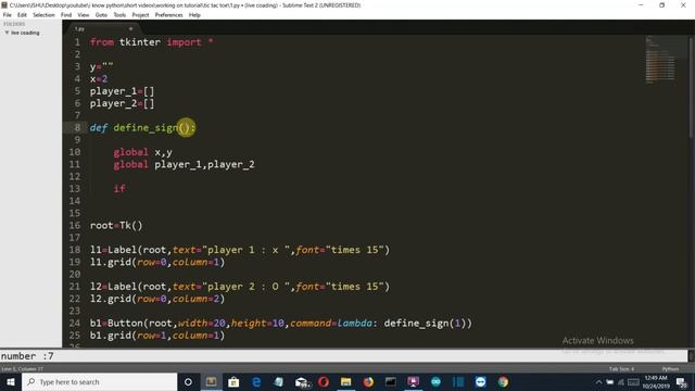 Tic Tac Toe Using Tkinter Python part 1 :Creating Tkinter Gui and adding click effect смотреть онлайн