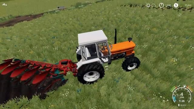 Fiat 1300 dt ploughing | small farm tractor | fs 19 смотреть онлайн