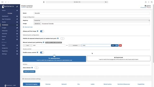 How to Install MariaDB in Docker using Portainer смотреть онлайн
