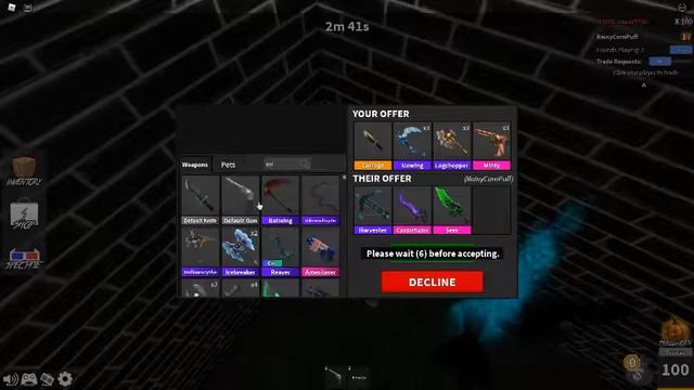 Trading for Harvester & Candleflame in Murder Mystery 2! (MM2) смотреть онлайн