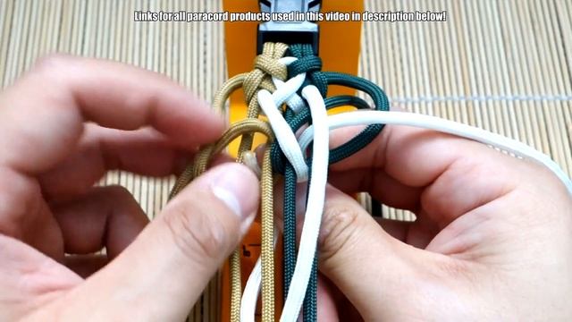 How to Make a Tricolor Weave Paracord Bracelet Tutorial смотреть онлайн