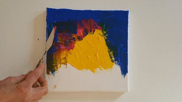 Рисуй со мной. Мастихин. Как нарисовать абстракцию мастихином. Акрил. смотреть онлайн