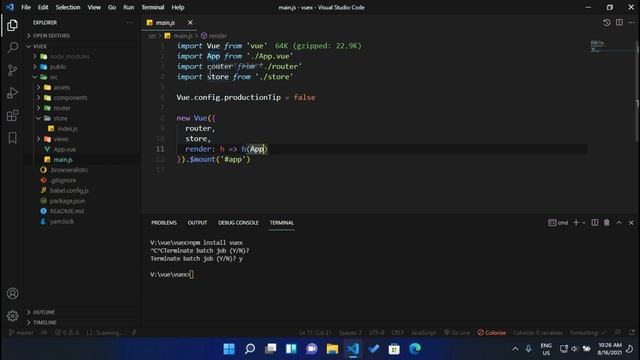 Mavjud proyektga Vuexni o'rnatish va Vuex fayllari - Vuex darslari #VueJSAcademy смотреть онлайн