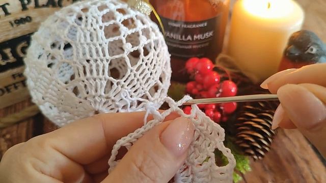 Новогодний ШАР крючком 1 ЧАСТЬ / Christmas BALL crochet смотреть онлайн