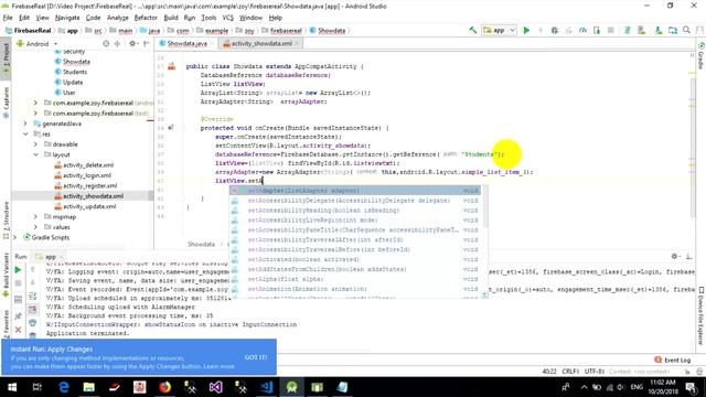 How to show data from firebase to listview in Android Studio - part 5 смотреть онлайн
