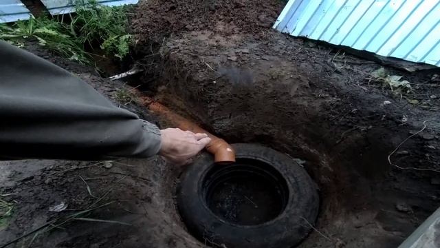 Продолжение монтажа канализации для бани.#дача#канализация#баня смотреть онлайн