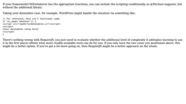 Webmasters: Loading main javascript on every page? Or breaking it up to relevant pages? смотреть онлайн