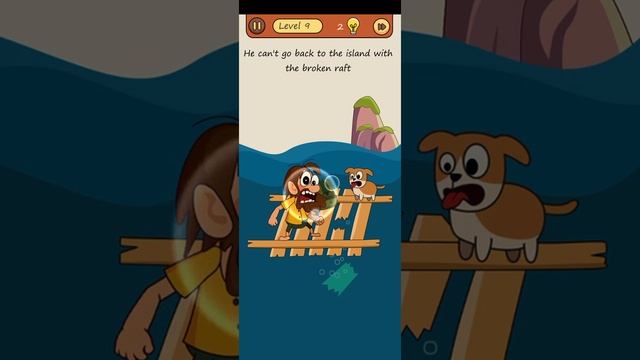 Escape From Island Level 9 He can't go back to the island with the broken raft Solution Walkthrough смотреть онлайн