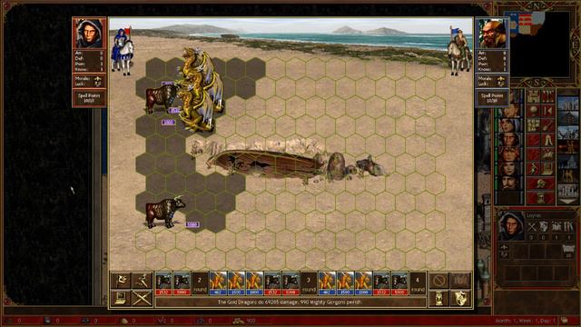 Heroes 3 - 10 000 Gorgons VS 3500 Gold Dragons смотреть онлайн