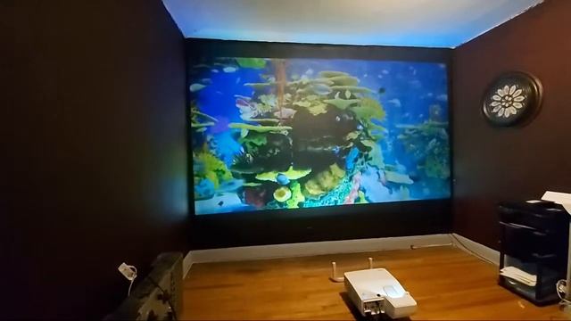 143" 16:9 screen using a 720p $60 NEC UM361X using our new ADV ALR 38 Gunmetal Black Widow смотреть онлайн