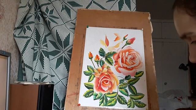 Персиковые розы. Урок рисования 1. Акварель / Peach roses. Drawing lesson 1. Watercolor. смотреть онлайн