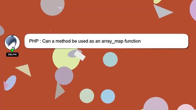 PHP : Can a method be used as an array_map function смотреть онлайн
