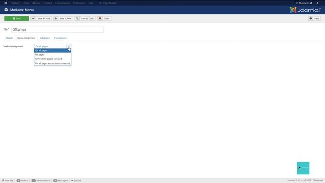 Control Off Canvas Menu in LT Business Joomla template смотреть онлайн