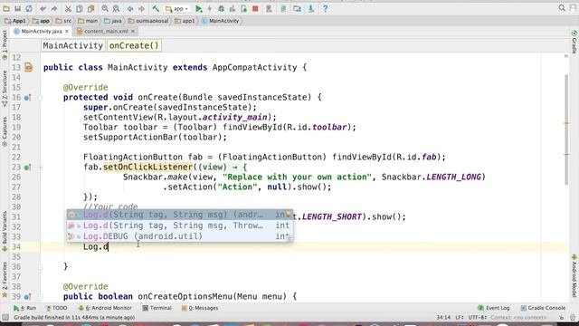 Java Programming for Android: Show a Message - AlertDialog, SnackBar, Toast & Log.d() смотреть онлайн
