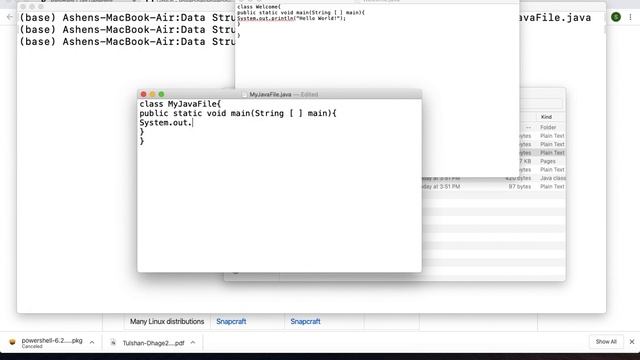 How to Crete a Java File Using Terminal in MacOS and run it смотреть онлайн