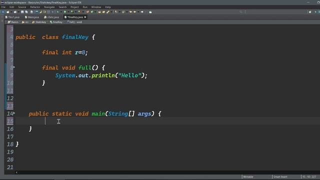 Final Keyword in JAVA смотреть онлайн