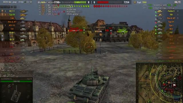 WZ-111 и Type 59 катаем взводом [ World of Tanks ] смотреть онлайн