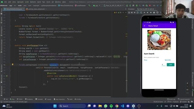 Aplikasi Pesan Makanan dengan Firebase Auth dan Firestore - Android Studio смотреть онлайн