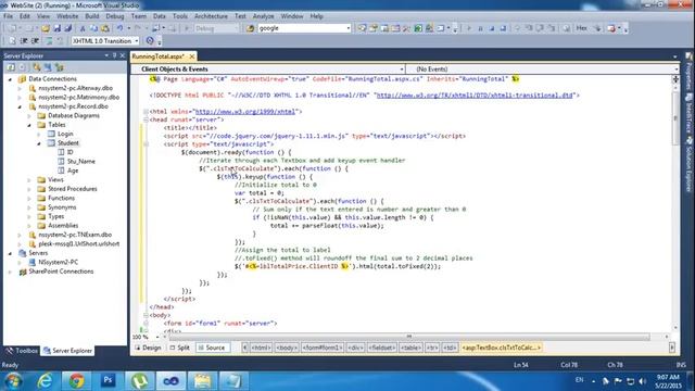 Asp.Net and jQuery to calculate Running Total of Textbox values and show in Label or TextBox contr смотреть онлайн