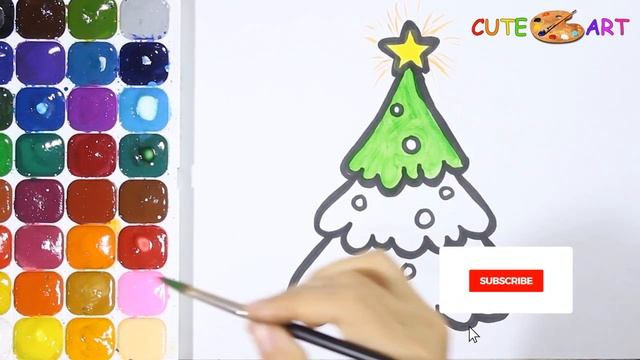 Как нарисовать НОВОГОДНЮЮ ЁЛКУ для детей смотреть онлайн