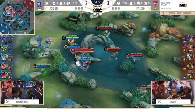 НЕВЕРОЯТНО МОЩНАЯ ДУО КОМБА НА ТУРНИРЕ MSC, RSG vs FALCON МОБАЙЛ ЛЕГЕНДС /MOBILE LEGENDS: BANG BANG смотреть онлайн