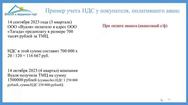 Декларация по НДС при авансах и предоплатах. Примеры, расчеты, заполнение у покупателя и поставщик смотреть онлайн