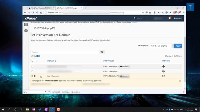 How to Change Update PHP version of Wordpress site using cpanel to update смотреть онлайн