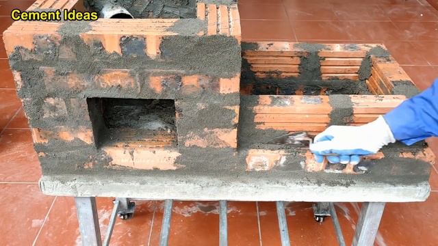 DIY 2 in 1 wood stove with bricks смотреть онлайн