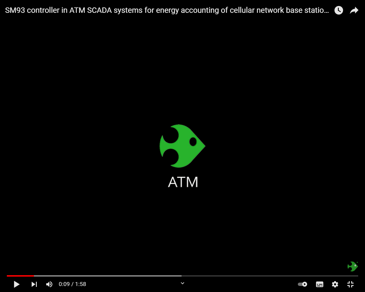 SM93 controller in ATM SCADA systems for energy accounting of cellular network base stations. смотреть онлайн