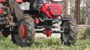 Мотоблок адаптер 4x4 | Переломка своими руками | Тест драйв на поле | Плуг бы двухкорпусный |Eng.Su