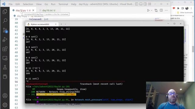 Joel Grus - Advent of Livecoding 2022 - Day 16 - Part 1 смотреть онлайн
