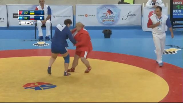 SAMBO WOMAN WC 2016 +80kg YAROMKA SVITLANA UKR BALASHOVA ANNA RUS смотреть онлайн