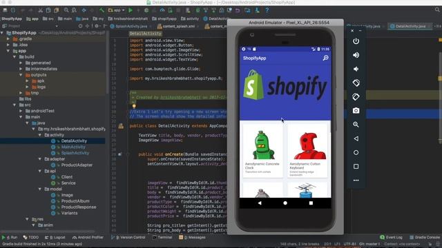 Shopify App Demo JSON + Retrofit + Cardview смотреть онлайн