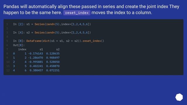 Combining two Series into a DataFrame in pandas смотреть онлайн