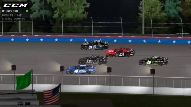 NASCAR in Gmod - 4 Wide racing and a HARD crash. смотреть онлайн