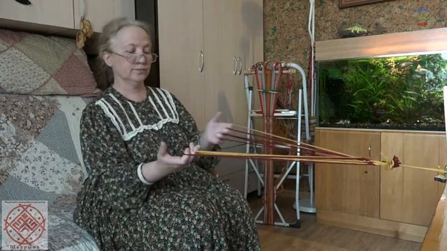 Плетение пояса в технике "дёрганье". Дорофеева Светлана. смотреть онлайн