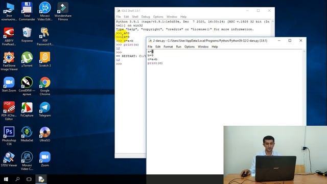PYTHON DASTURLASH TILIDA O'ZGARUVCHILAR TAVSIFLASH VA PRINT OPERATORIGA DOIR DASTURLAR (33-DARS) смотреть онлайн