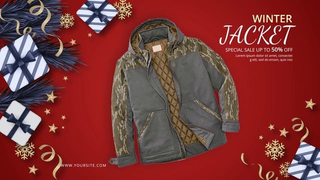 Новогодняя распродажа синяя ель на красном фоне_merry-christmas-sale-mogrt-81_DIZAYNPROJECT смотреть онлайн
