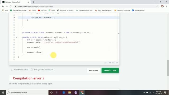 Staircase | Hackerrank | Problem Solving | Solution | in Hindi смотреть онлайн