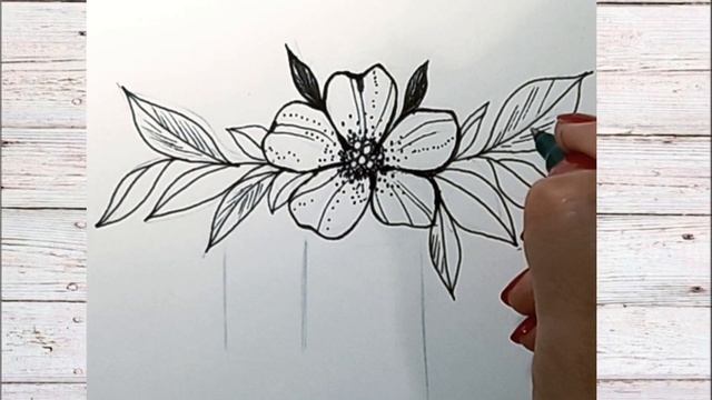 як намалювати простий малюнок з квіточкою/ как нарисовать красивый цветочек ,очень просто ,поэтапно смотреть онлайн