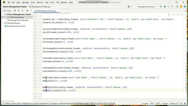 Student Management System with Sqlite3 using Python||Part 1 смотреть онлайн