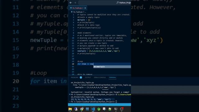 How to create Tuples in python || Why tuple is immutable in python || tuples in python ||How to loo смотреть онлайн