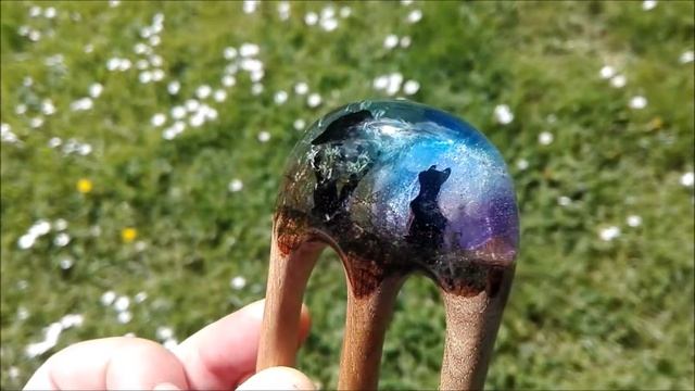 Jadedrache Haarschmuck Unikat *Rabe und Kater* Gletscherforke смотреть онлайн