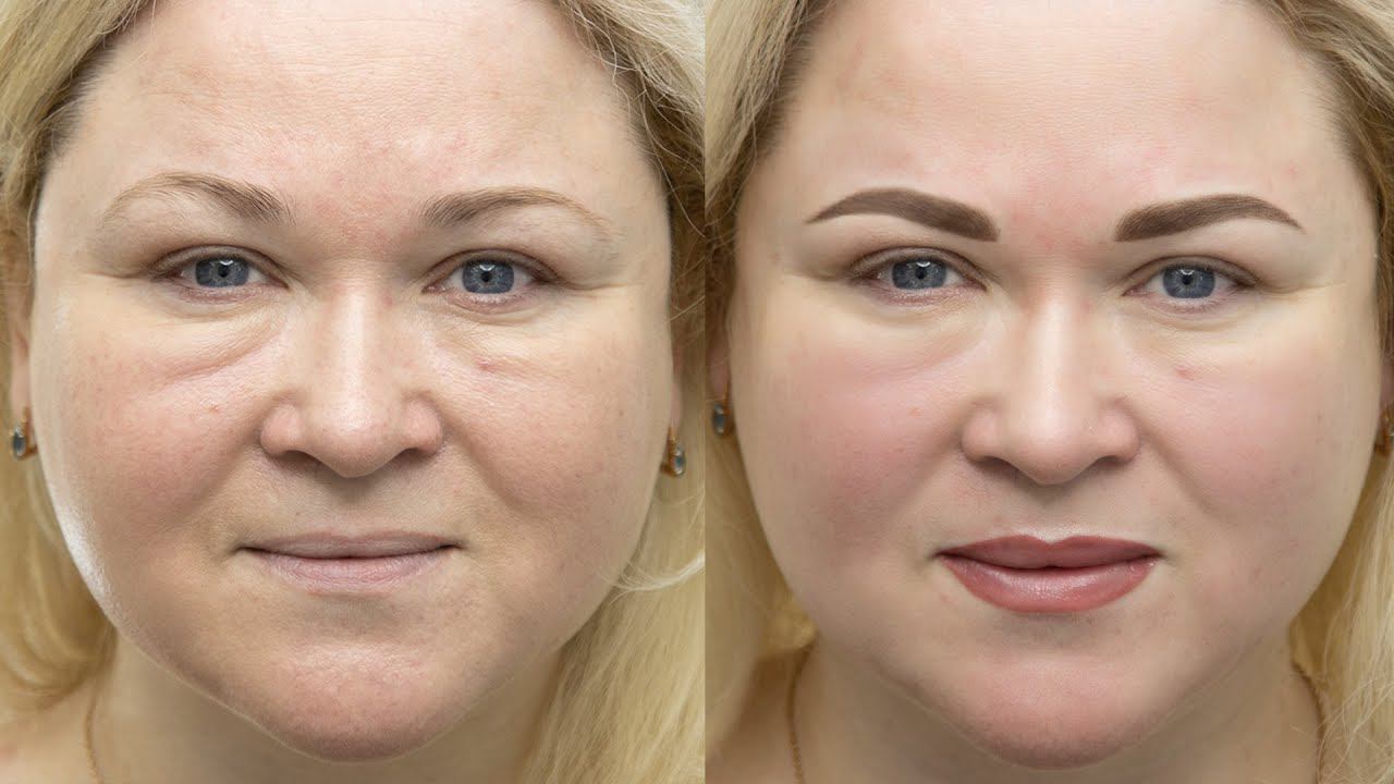 Перманентный макияж бровей и губ одновременно❗Моментальный эффект😍 смотреть онлайн