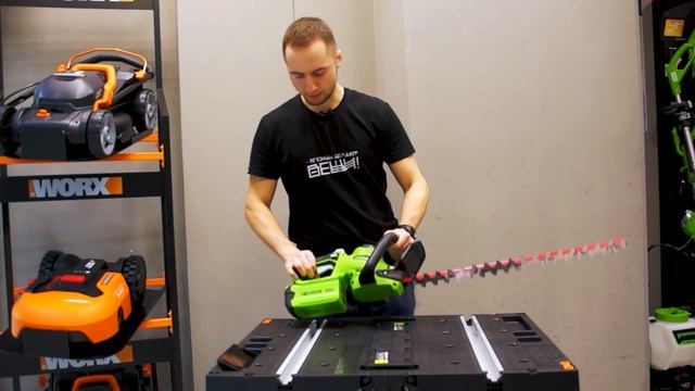 Обзор на кусторез Greenworks 60 см Greenworks 40V G40HT61